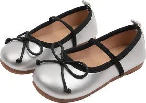 Toddler Girl Mary Jane Dress Shoes Little Girl School Non Slip Leather Bowknot Kids Swim Shoes