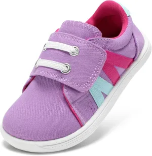 Toddler Wide Toe Box Shoes:Boys Barefoot Shoes Non-Slip Zero Drop Little Girls Slip on Sneakers,Baby First Walking Shoes Outdoor Activities
