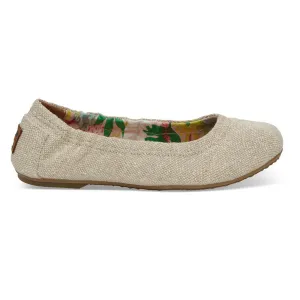 Toms Ballet Flat Natural Linen Kids Dress 10009975