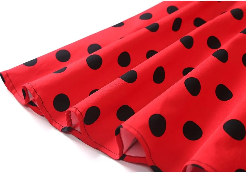 Topdress Women'sVintage Polka Audrey Dress 1950s Halter Retro Cocktail Dress