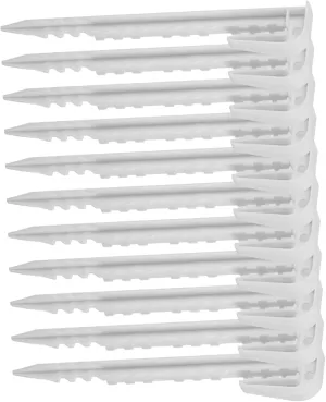 Totority 20pcs Plastic Ground Tent Pegs Versatile Stakes for Camping Gardening and Landscape Edging Easy Installation and Compact Storage for Beach Tarp and Outdoor Use