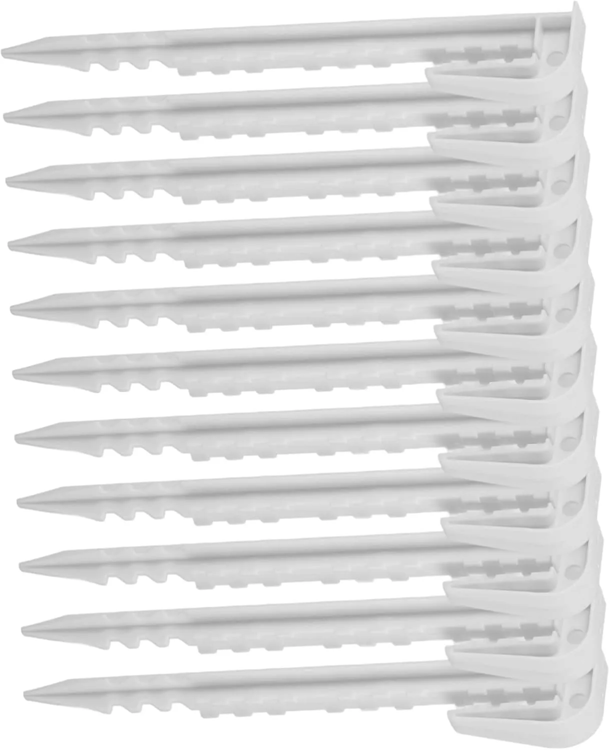 Totority 20pcs Plastic Ground Tent Pegs Versatile Stakes for Camping Gardening and Landscape Edging Easy Installation and Compact Storage for Beach Tarp and Outdoor Use