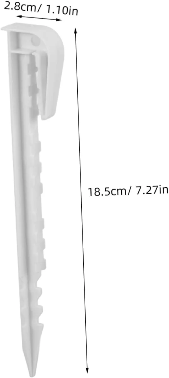 Totority 20pcs Plastic Ground Tent Pegs Versatile Stakes for Camping Gardening and Landscape Edging Easy Installation and Compact Storage for Beach Tarp and Outdoor Use