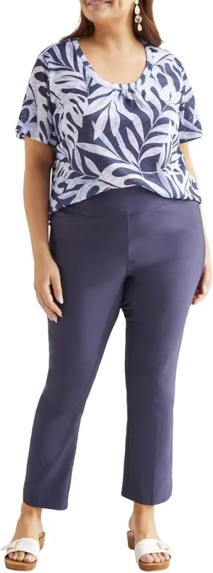 Tribal Women's Performance Stretch Pull on Slimming Ankle Pants