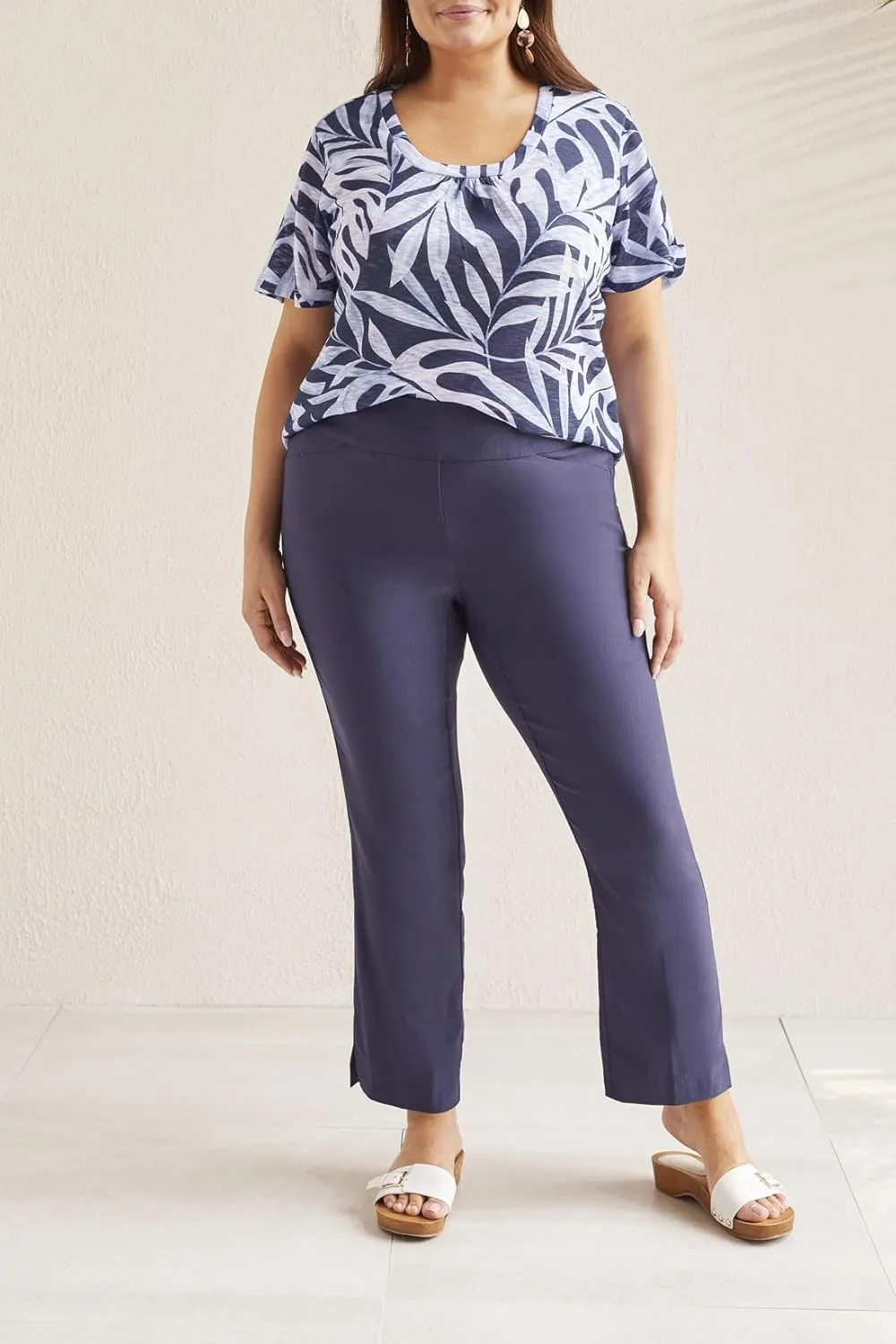 Tribal Women's Performance Stretch Pull on Slimming Ankle Pants