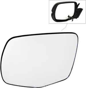 TRQ Mirror Glass Flat Driver Side Left LH Compatible with Honda Pilot Ridgeline