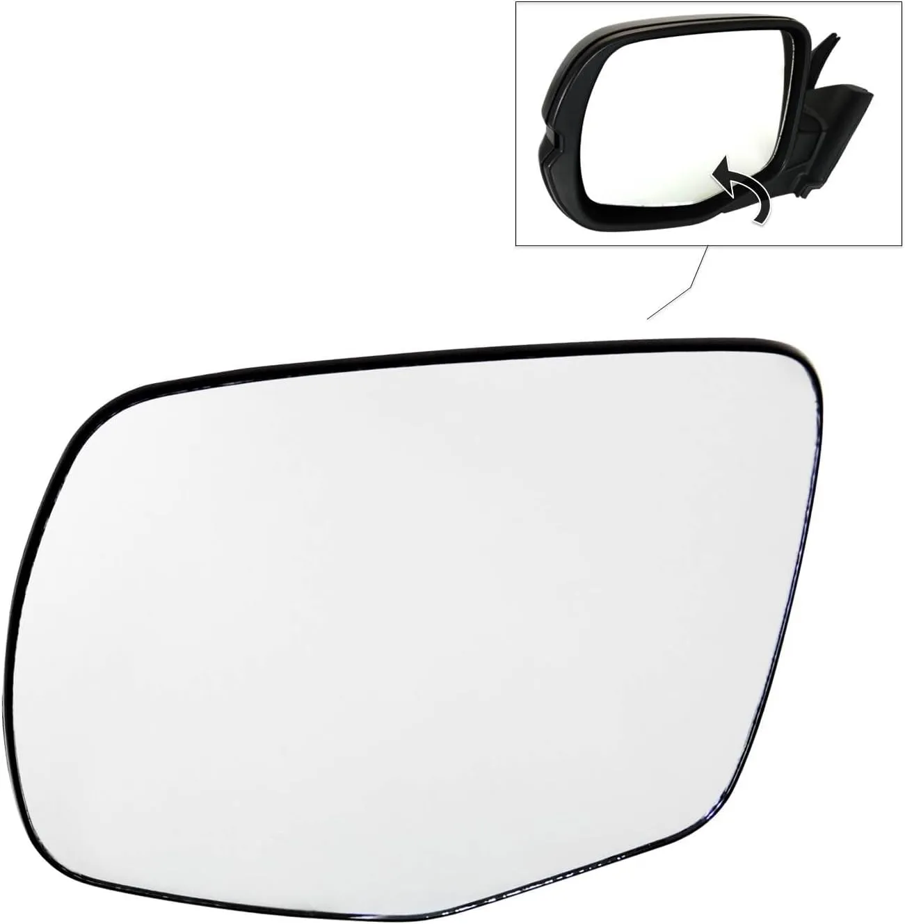 TRQ Mirror Glass Flat Driver Side Left LH Compatible with Honda Pilot Ridgeline