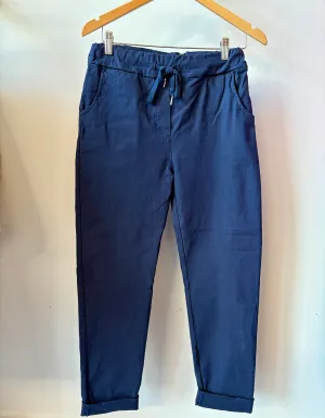 Twill Trouser in Navy (ONE SIZE UK 10-16)
