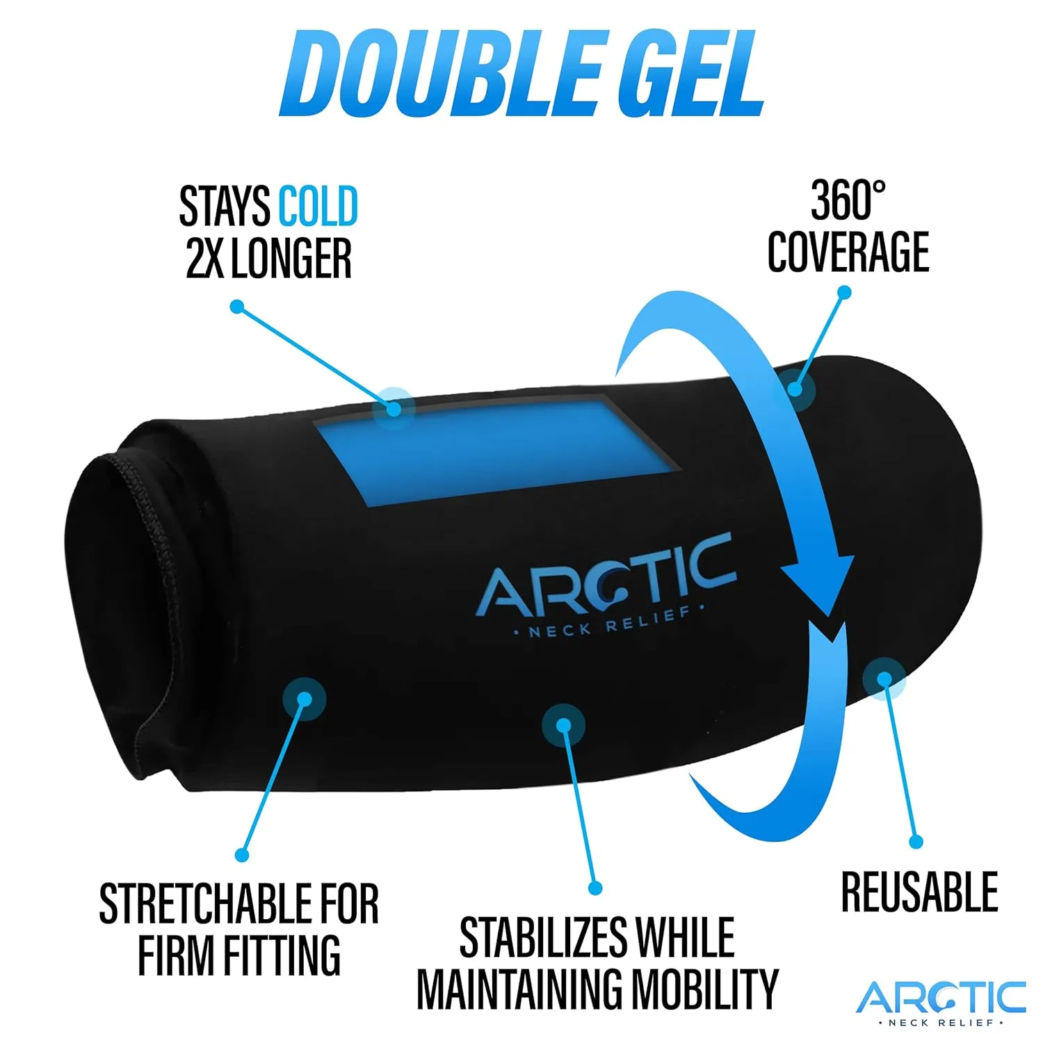 Two Pack | Elbow Ice Pack Wrap & Knee Ice Pack Wrap - Ice Sleeves, Reusable Gel Ice Wrap, Elbow Cold Compression, (Large)