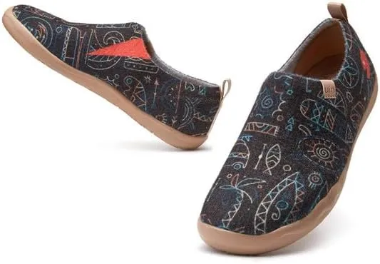 UIN Men's Art Travel Shoes Slip On Casual Wool Cozy Loafers Lightweight Comfort Fashion Sneaker Toledo Ⅰ