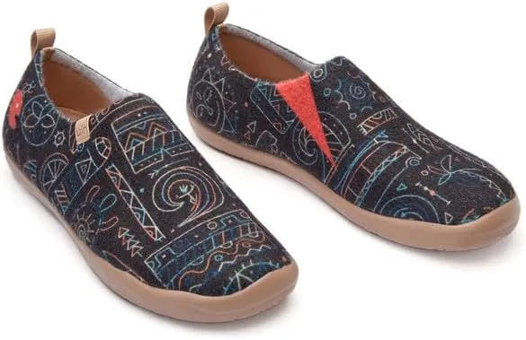 UIN Men's Art Travel Shoes Slip On Casual Wool Cozy Loafers Lightweight Comfort Fashion Sneaker Toledo Ⅰ