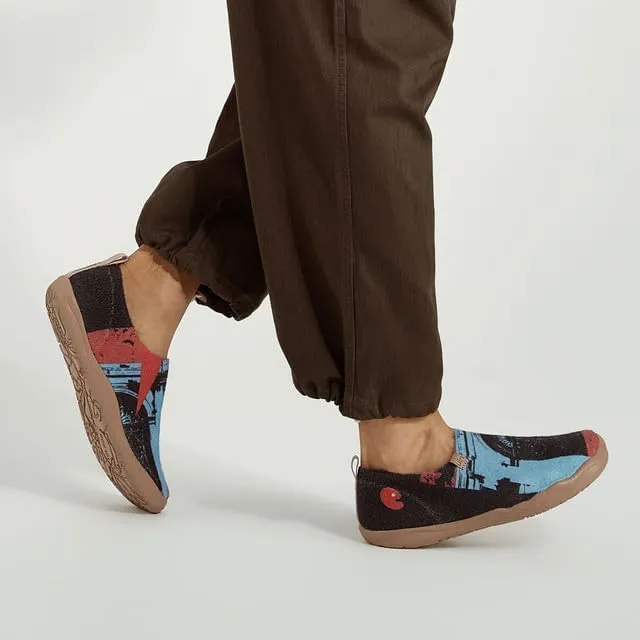 UIN Men's Art Travel Shoes Slip On Casual Wool Cozy Loafers Lightweight Comfort Fashion Sneaker Toledo Ⅰ