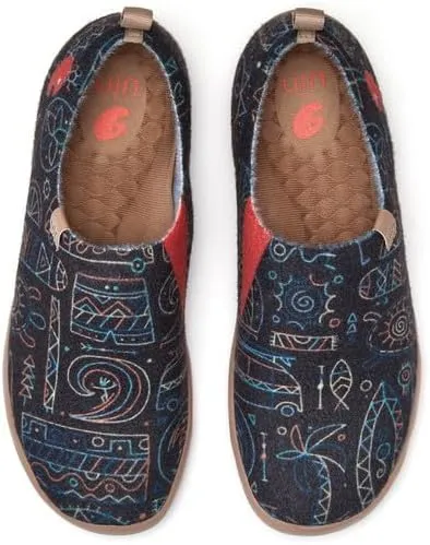 UIN Men's Art Travel Shoes Slip On Casual Wool Cozy Loafers Lightweight Comfort Fashion Sneaker Toledo Ⅰ
