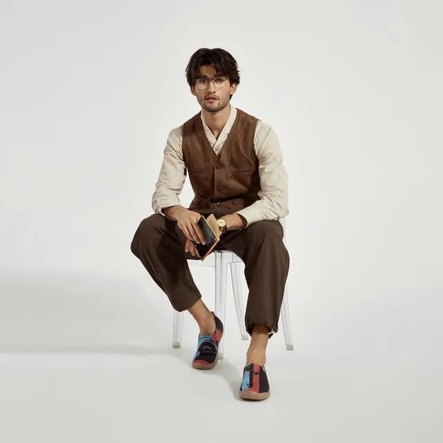 UIN Men's Art Travel Shoes Slip On Casual Wool Cozy Loafers Lightweight Comfort Fashion Sneaker Toledo Ⅰ