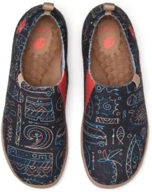 UIN Men's Art Travel Shoes Slip On Casual Wool Cozy Loafers Lightweight Comfort Fashion Sneaker Toledo Ⅰ