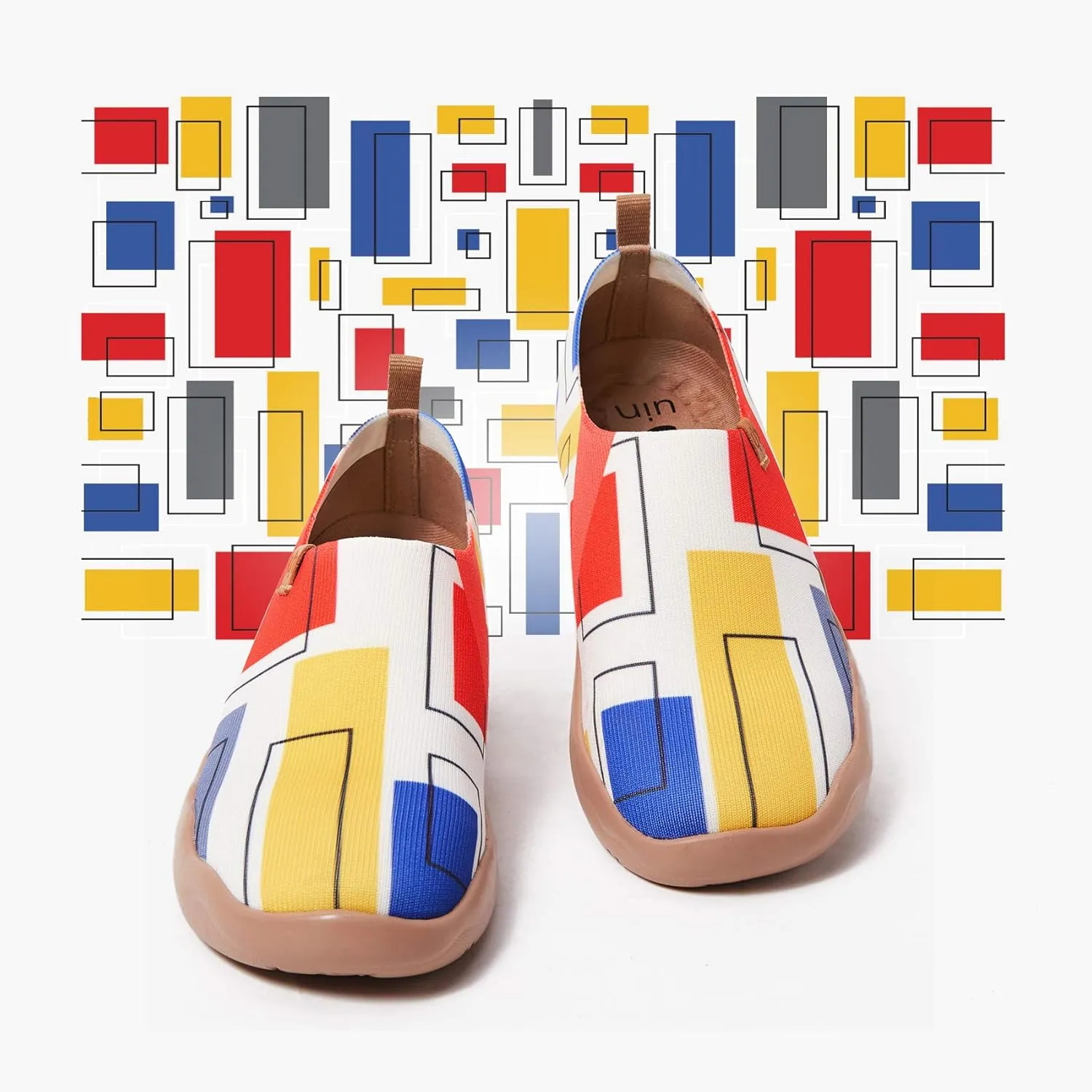 UIN Women's Art Painted Travel Shoes Slip On Casual Knit Loafers Lightweight Comfort Fashion Sneaker Constellation Toledo Ⅰ