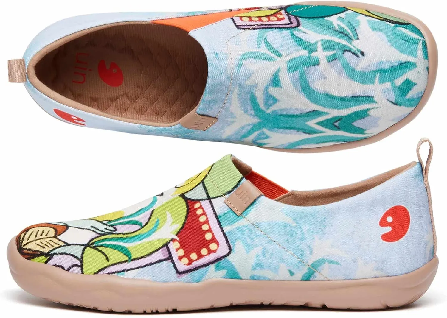 UIN Women's Art Travel Shoes Slip On Casual Cozy Loafers Lightweight Comfort Fashion Sneaker Toledo Ⅰ