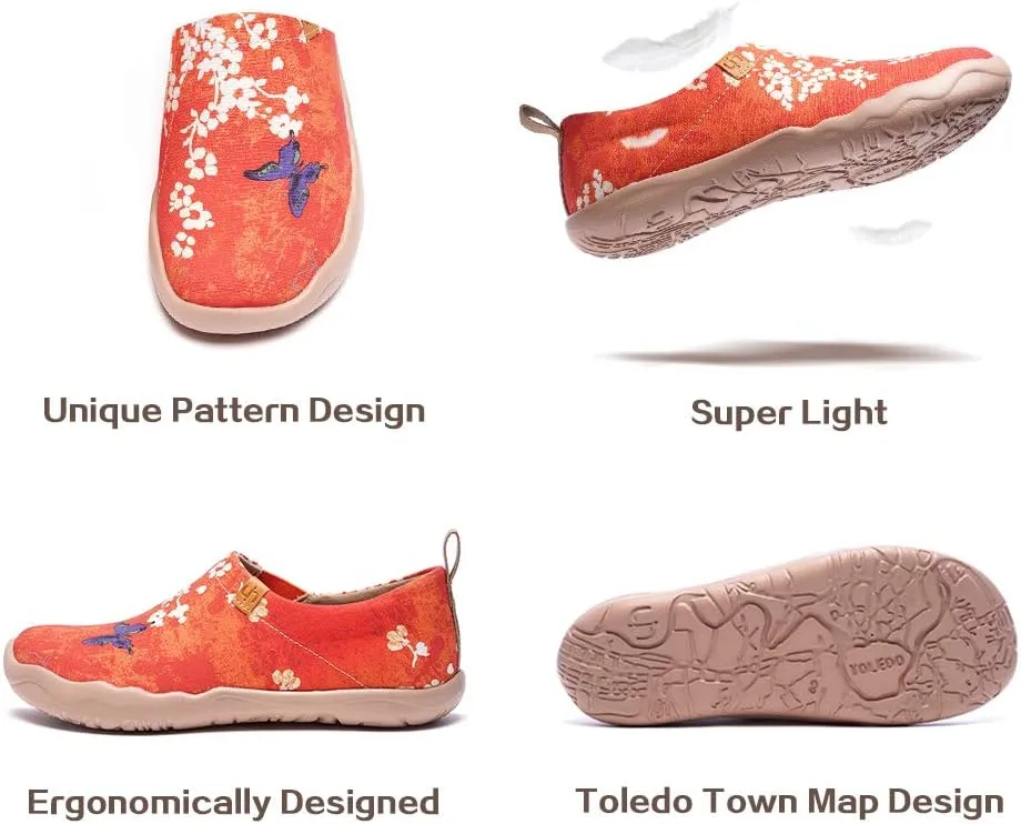 UIN Women's Art Travel Slip-On Shoes Casual Lightweight Breathable Flats Comfortable Loafers