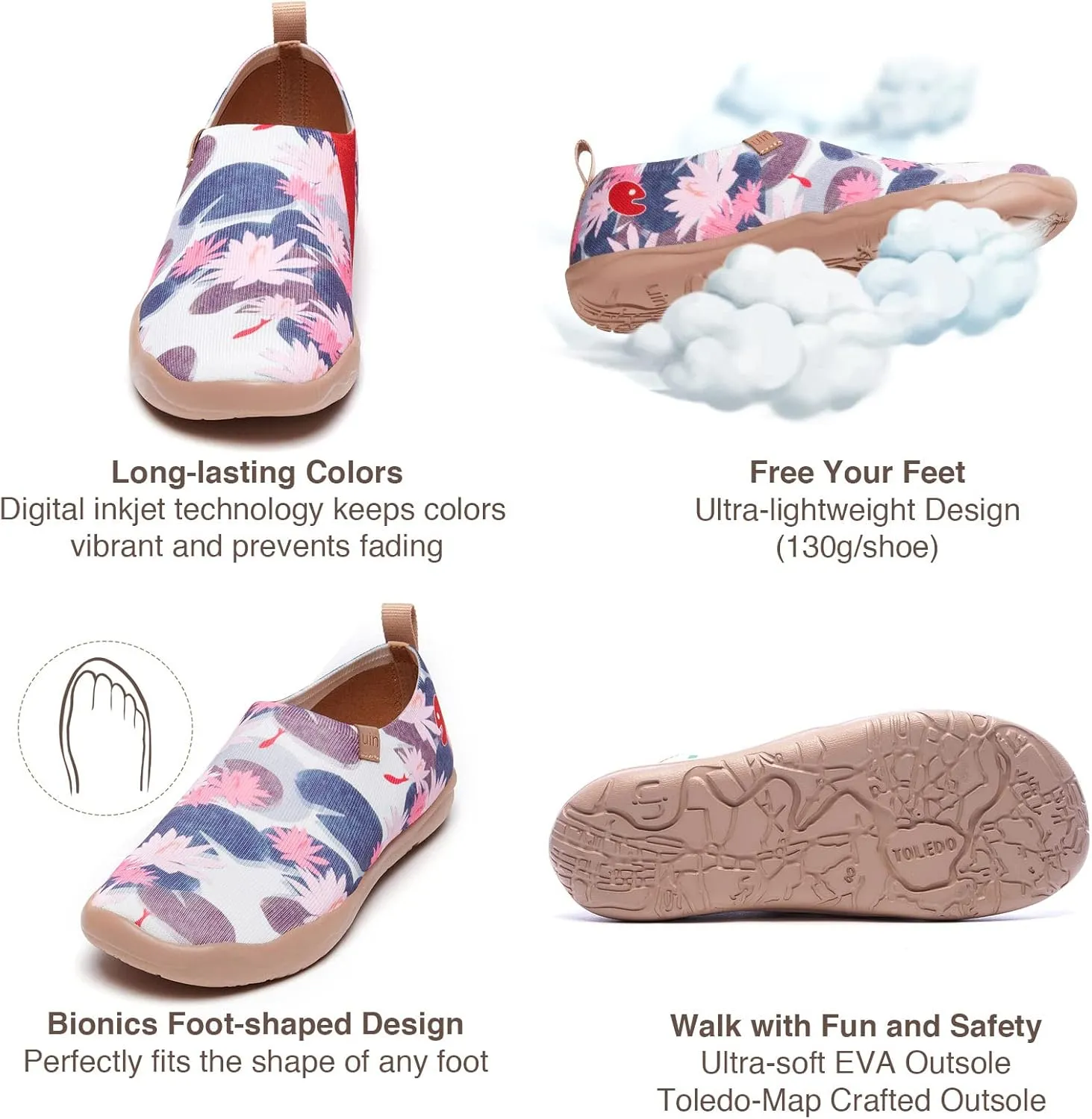 UIN x National Gallery Collaboration Slip On Art Travel Shoes