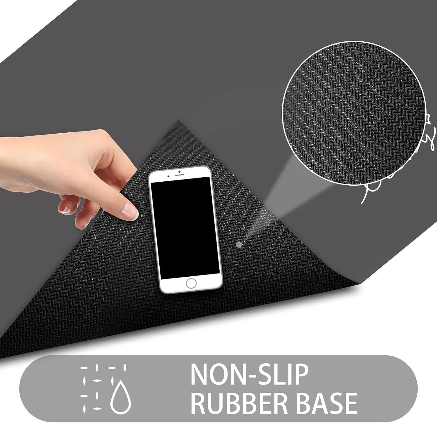 Ultra Thin Door Mat Indoor Entrance, 1/10 in Thin Door Mats for Inside Entry, Non-Slip Rubber Backing Washable Doormat, Fade Resistant, Absorbent, Low Profile Dirt Trapper, 35"X24",Black