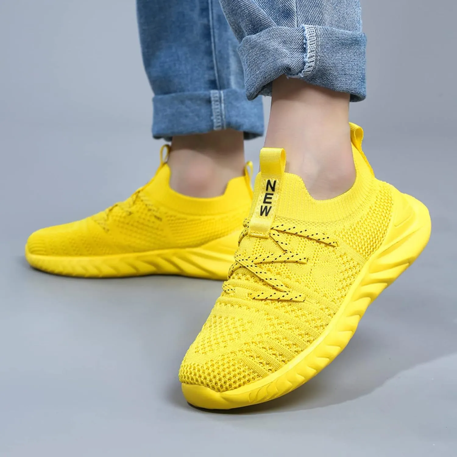 UMANPOO Kids Running Shoes Boys Girls Barefoot Slip On Sneakers Casual Walking Tennis Athletic Gym Sock Shoes Non Slip