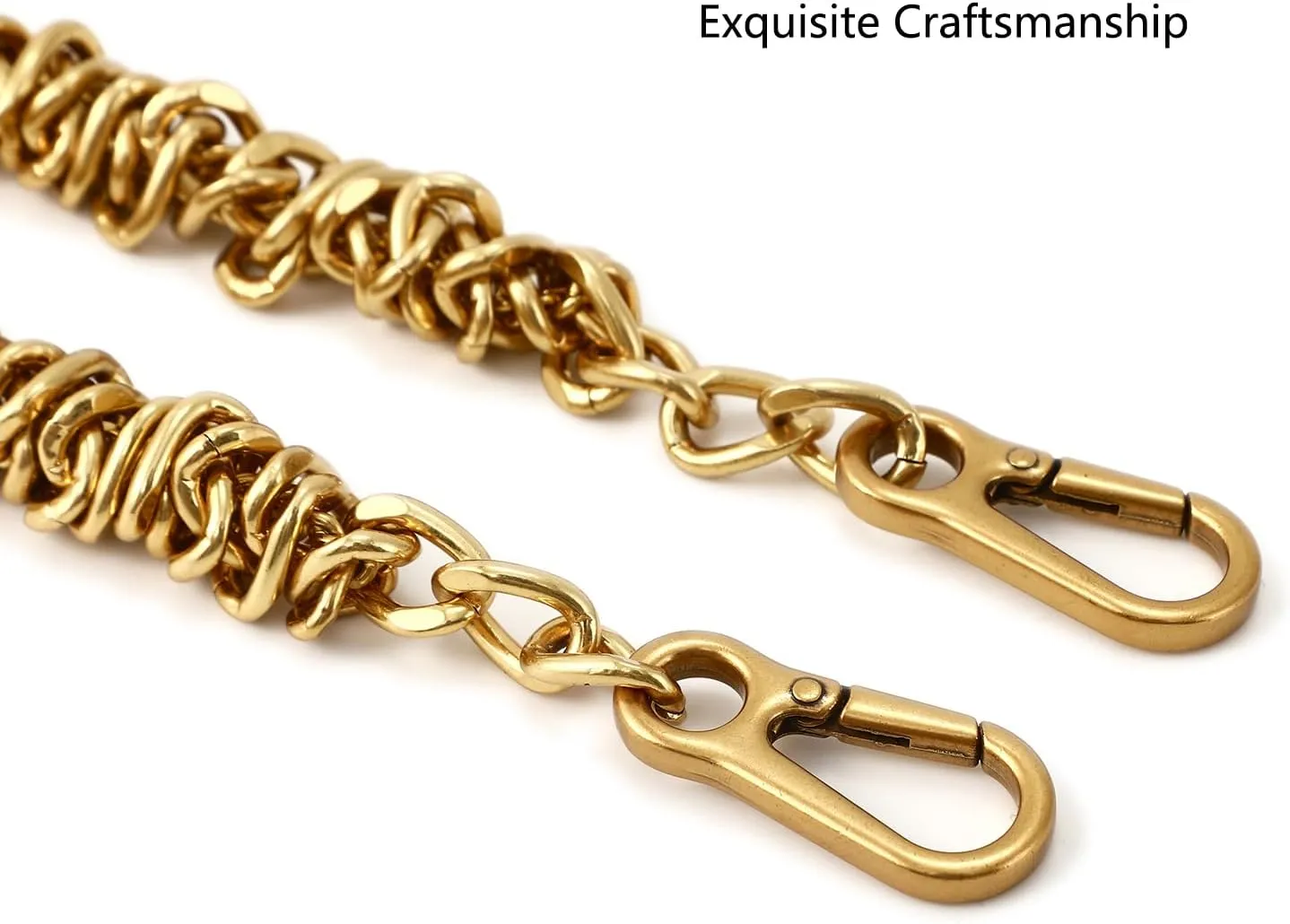 Unique Metal Bag Chains Purse Handles Shoulder Strap Replacement Accessories Charms for Handbags(Antique Gold 16 Inch)