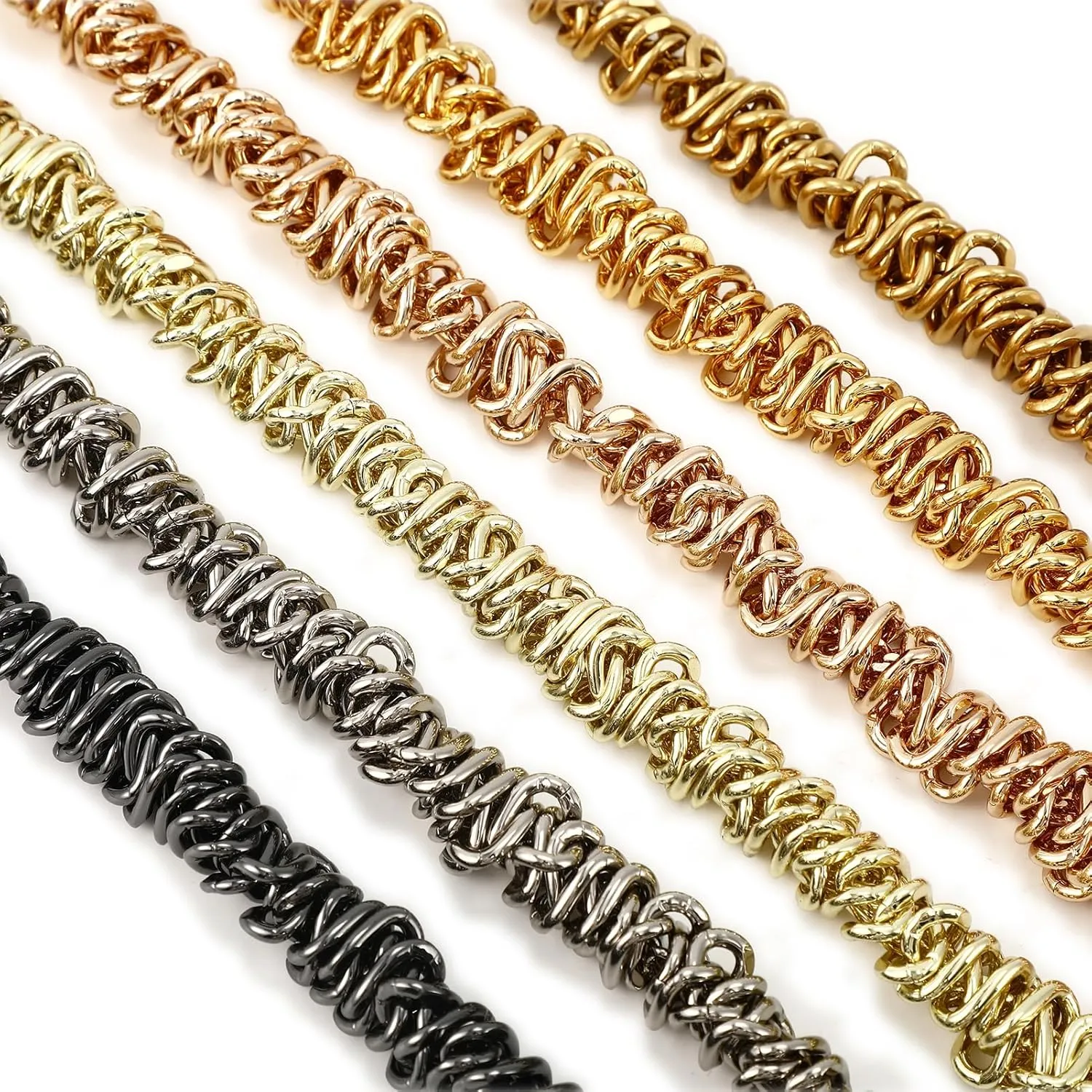 Unique Metal Bag Chains Purse Handles Shoulder Strap Replacement Accessories Charms for Handbags(Antique Gold 16 Inch)
