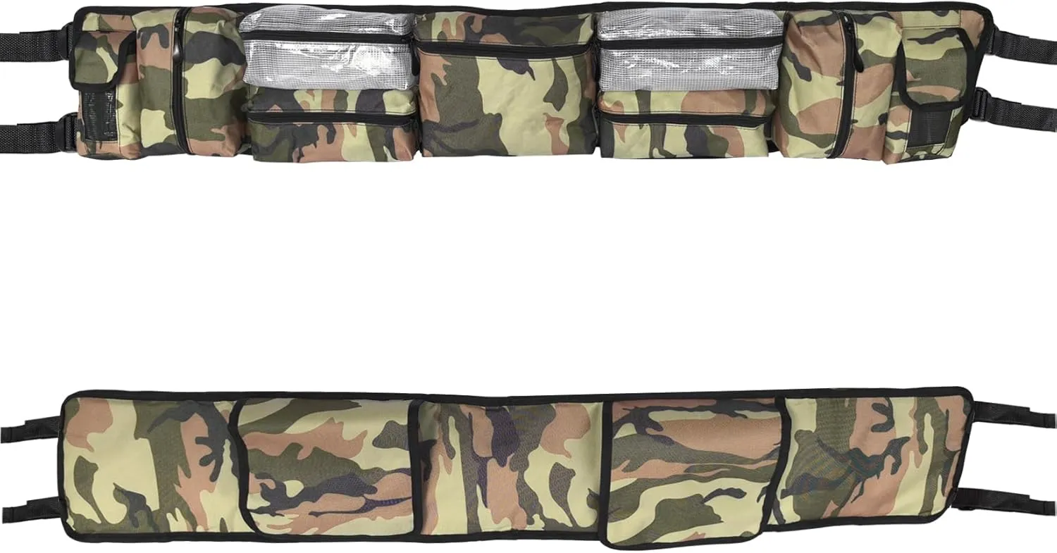 Universal UTV Accessories Storage Bag, ATV Bag Roll Cage Organizer Cargo Storage Bags Gear Bags Tool Bag Compatible with Polaris Ranger RZR Defender Honda Pioneer Talon Yamaha UTV Camo