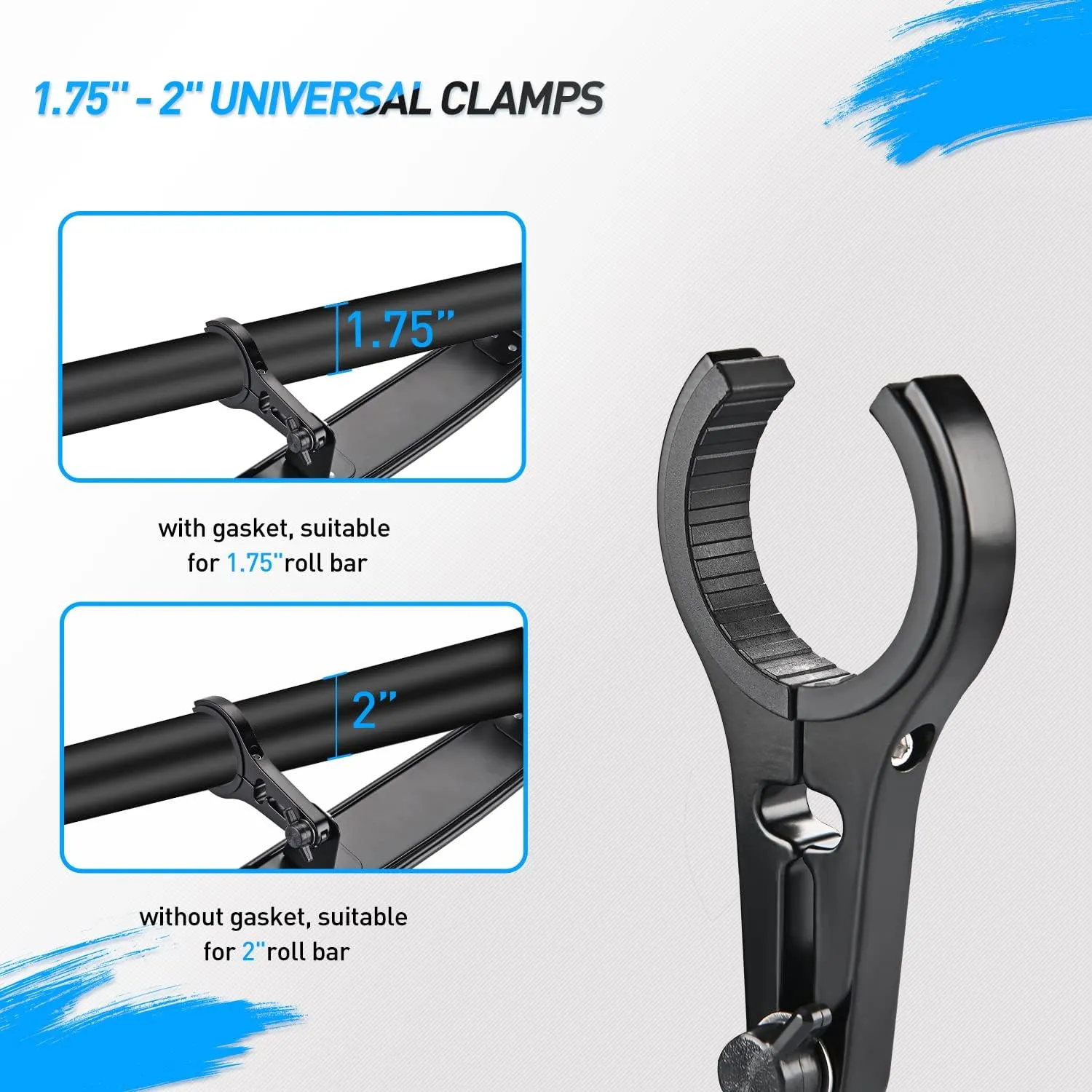 UTV Rear View Mirror, Frokom 15" Wide Clear Powersports UTV Mirror with 3/4 1.75" or 2" Clamps and Convex Design Compatible with Polaris RZR PRO XP,Can Am Commander Maverick,Pioneer,Kawasaki Mule