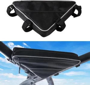 UTV Roll Bar Triangle Storage Bags Waterproof Compatible with Polaris RZR Ranger UTVs, Road and Mountain Bikes Accessories, UTV Tool Bag, 1.75"-2" Roof Roll Cage Organizer, 1 Pack