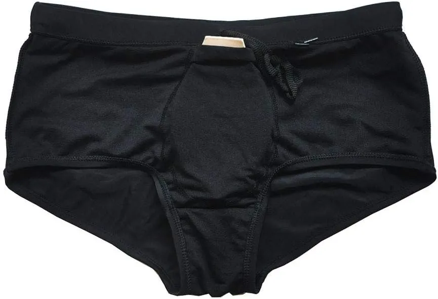 UXH New Men Swimwear Boxer Beach Shorts suilt Men's Boxer Surfing Swim Pants Stretch Swimming Trunks