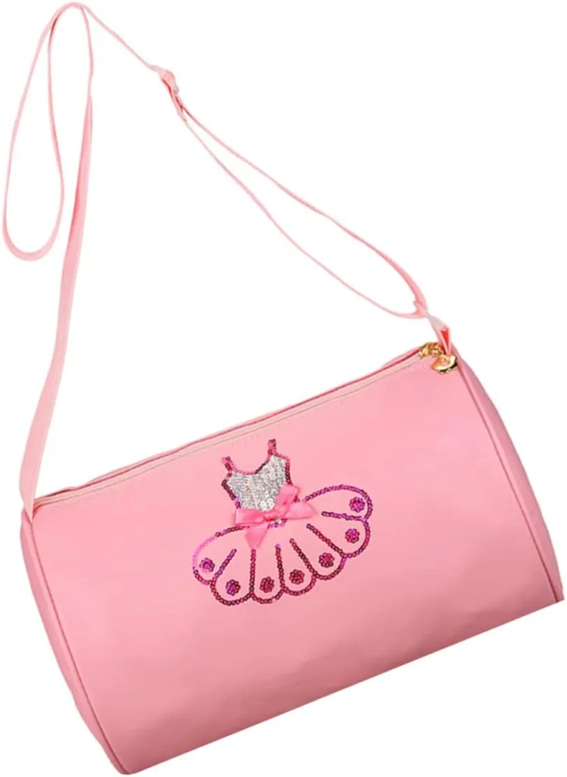 VALICLUD Dance Bag for Girls Ballet Shoulder Bag Skirt Pattern Sturdy Zipper Keylock Large Space for Dance Shoes Clothes