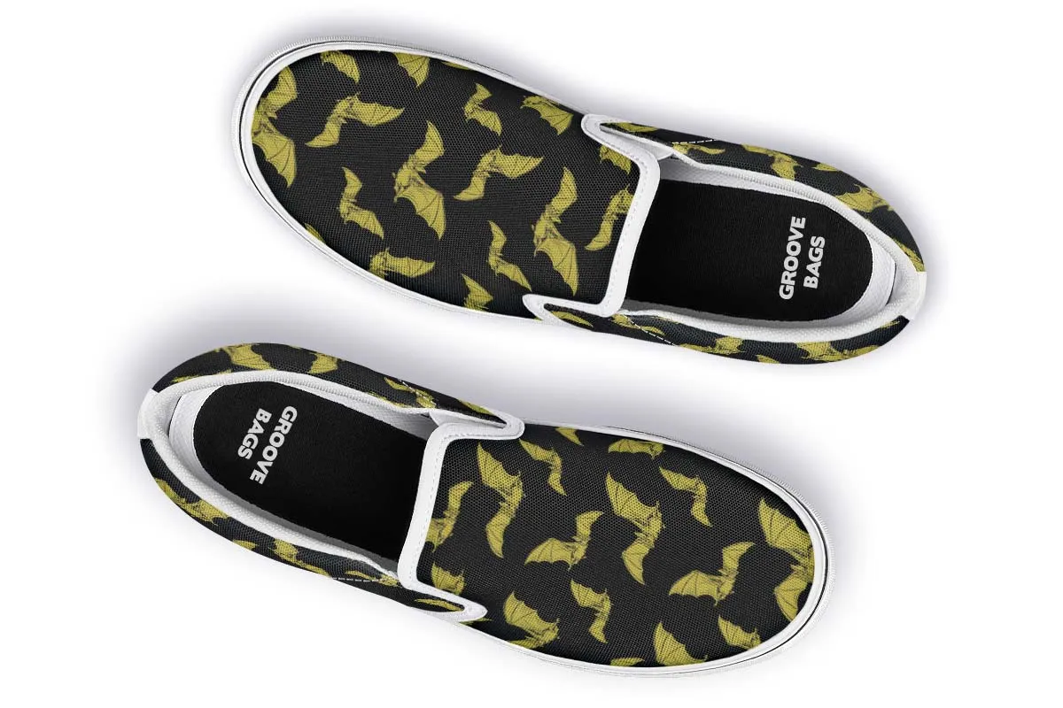 Vampire Bat Pattern Slip-On Shoes