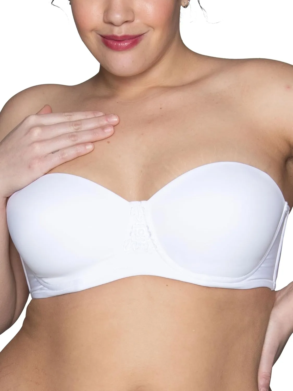 Vanity Fair Women's Beauty Back Smoothing Strapless Bra, 4-Way Stretch Fabric, Lightly Lined Cups Up to H