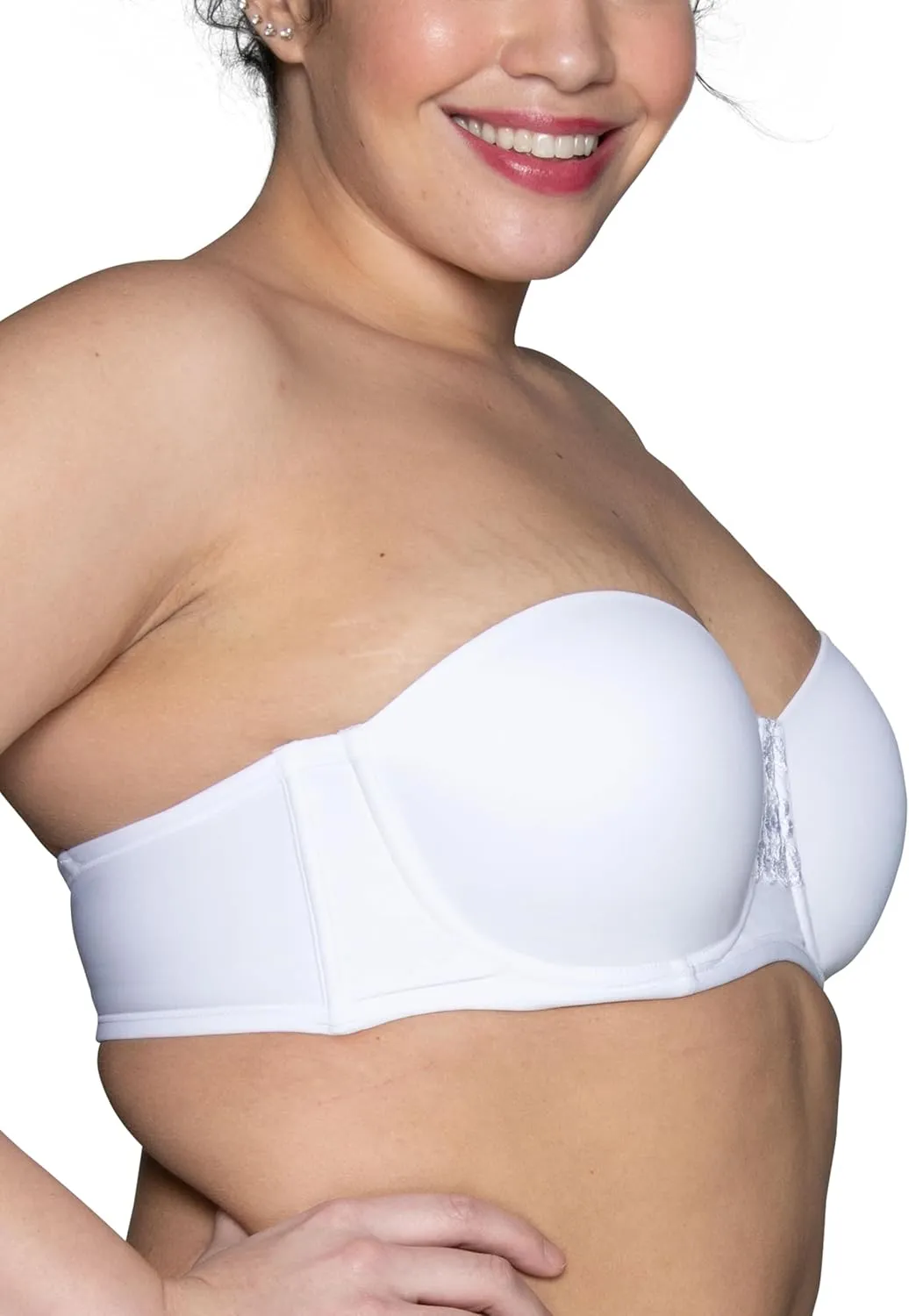 Vanity Fair Women's Beauty Back Smoothing Strapless Bra, 4-Way Stretch Fabric, Lightly Lined Cups Up to H