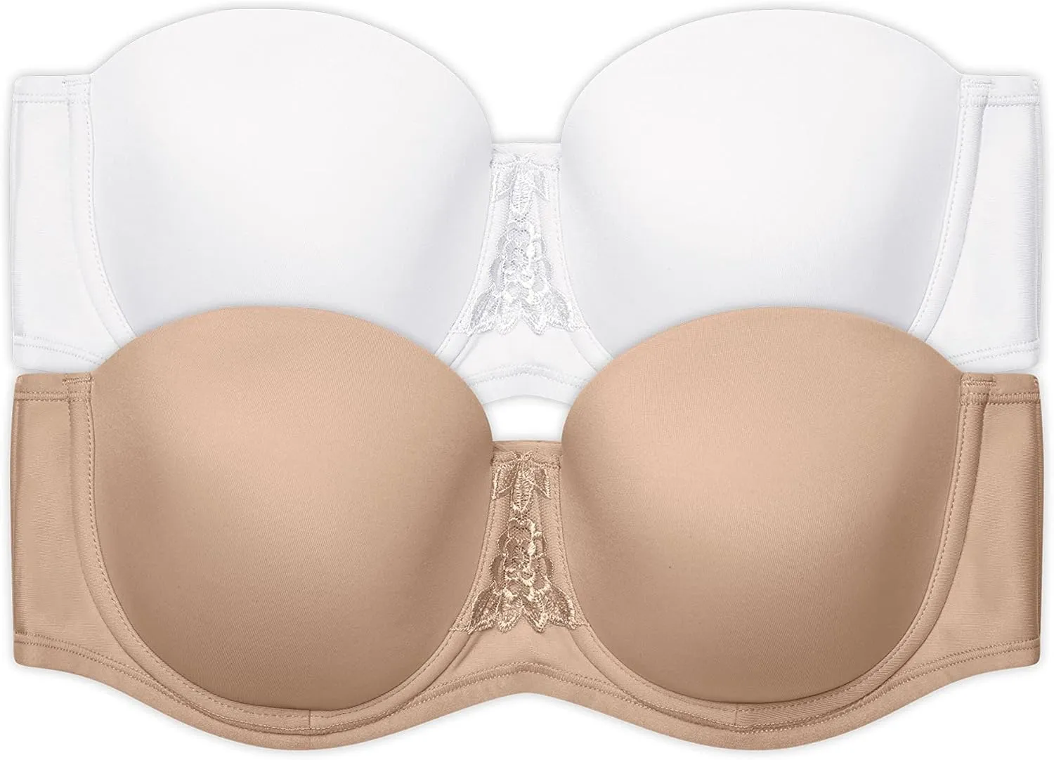 Vanity Fair Women's Beauty Back Smoothing Strapless Bra, 4-Way Stretch Fabric, Lightly Lined Cups Up to H