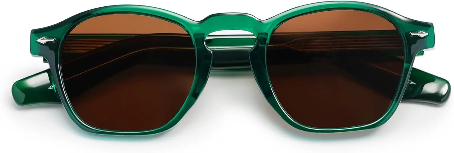 VANLINKER Retro Small Square Sunglasses for Men Women Thin Cube Shades Vintage Slim Frames Intellectual Style VL9774