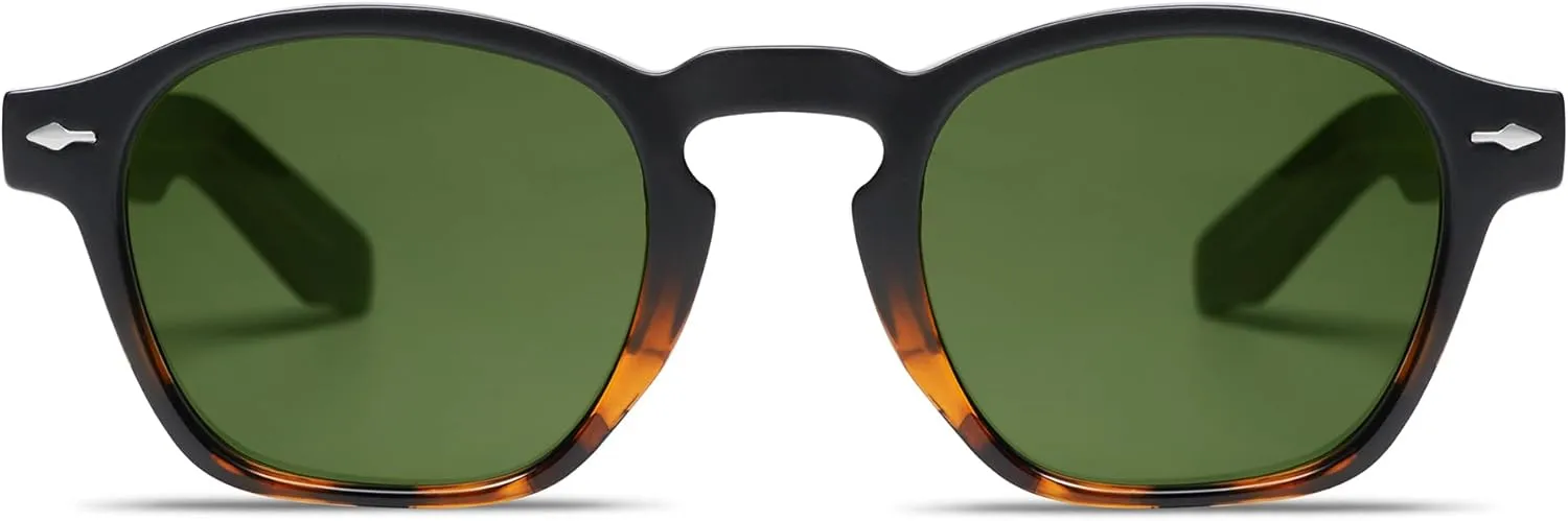 VANLINKER Retro Small Square Sunglasses for Men Women Thin Cube Shades Vintage Slim Frames Intellectual Style VL9774