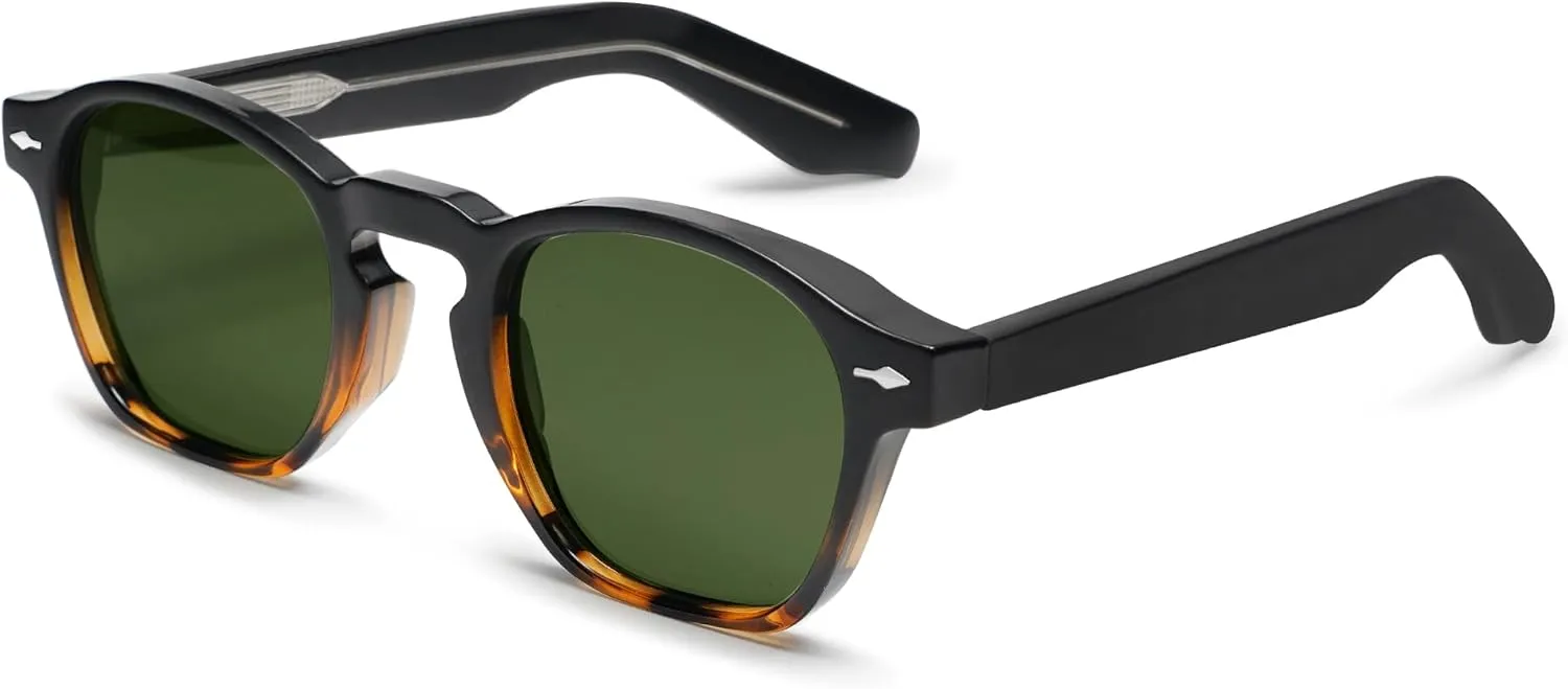 VANLINKER Retro Small Square Sunglasses for Men Women Thin Cube Shades Vintage Slim Frames Intellectual Style VL9774