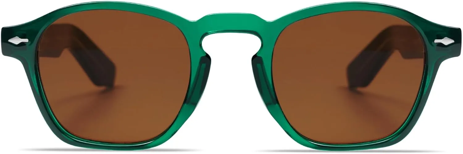 VANLINKER Retro Small Square Sunglasses for Men Women Thin Cube Shades Vintage Slim Frames Intellectual Style VL9774