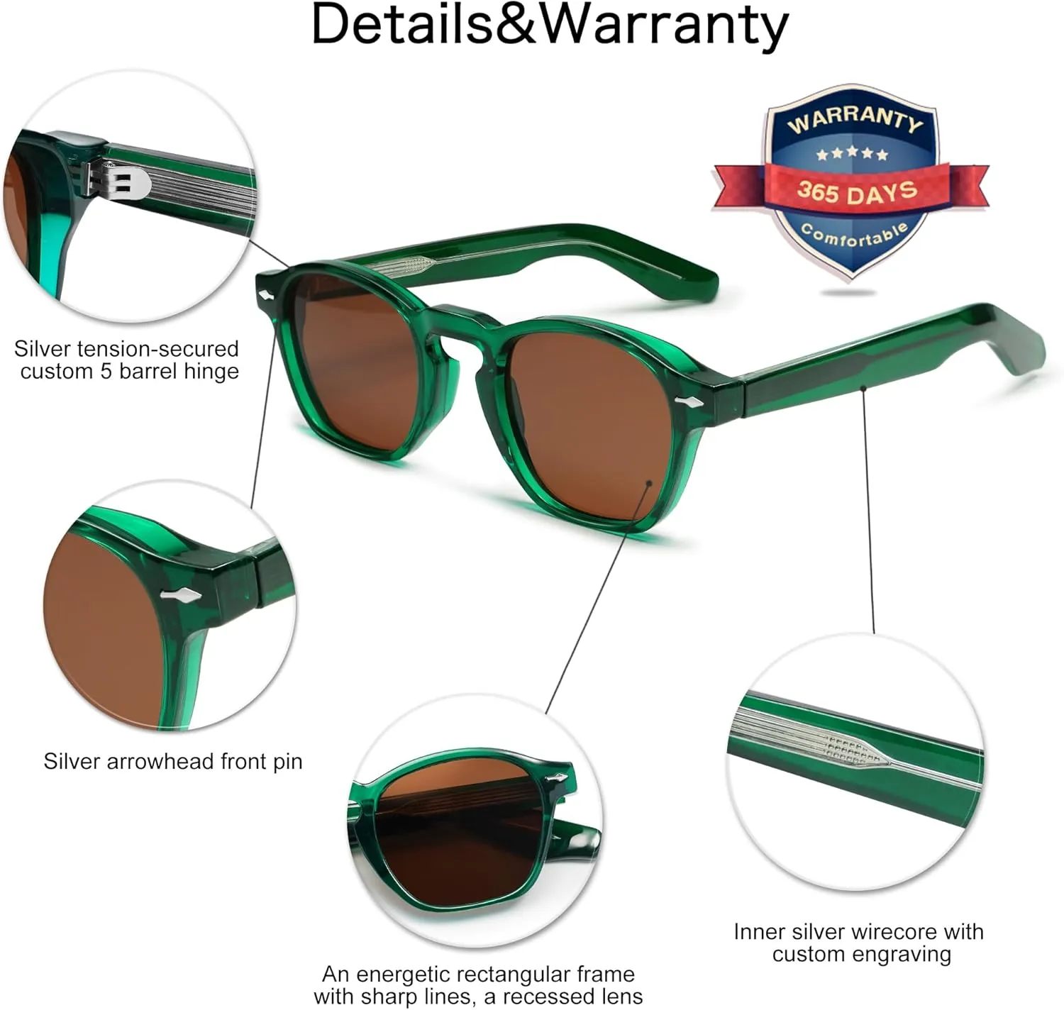 VANLINKER Retro Small Square Sunglasses for Men Women Thin Cube Shades Vintage Slim Frames Intellectual Style VL9774