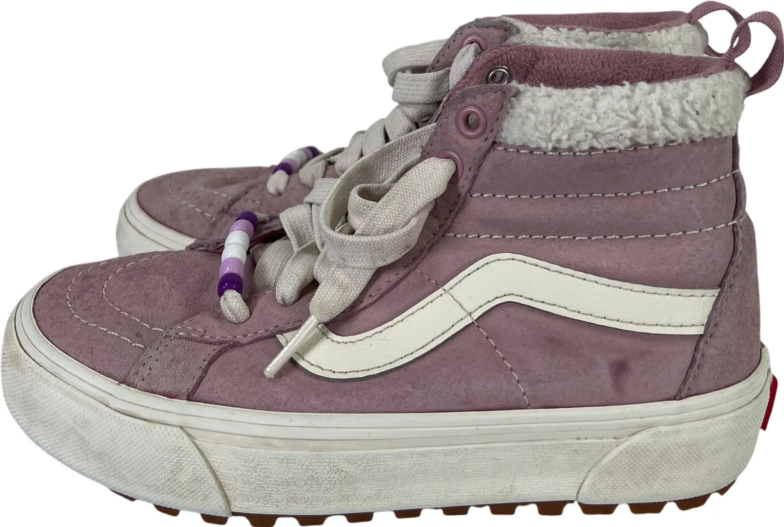 Vans Women’s Purple MTE Suede Sherpa Trim Hi Top Sneakers - 5