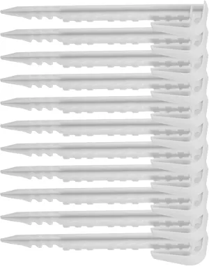 VANZACK 20 Pack Plastic Ground Stakes Tent Accessories for Tarp Easy Setup Hook