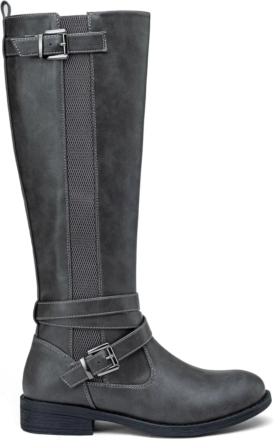 Vepose Women's Riding Knee High Boots Calf Tall Stretch Retro Low Heel 952 Boots with Zipper