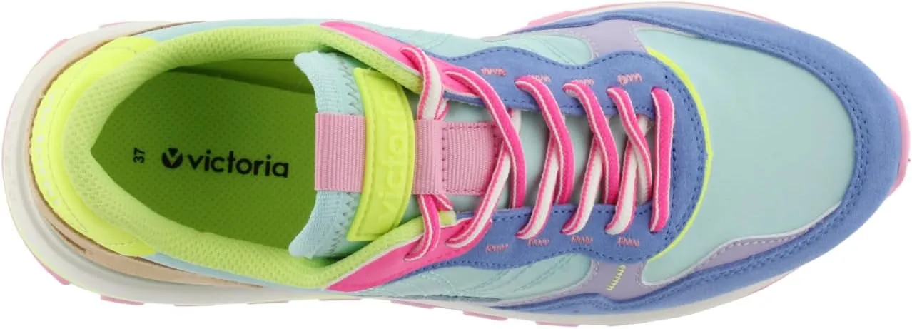 victoria Unisex-Adult Luna Nylon & Suede Multicolor Sneaker