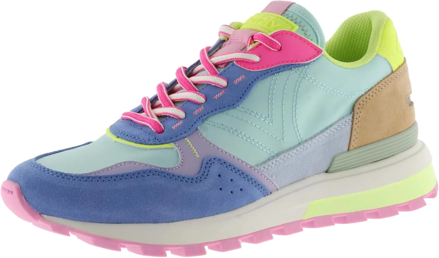 victoria Unisex-Adult Luna Nylon & Suede Multicolor Sneaker