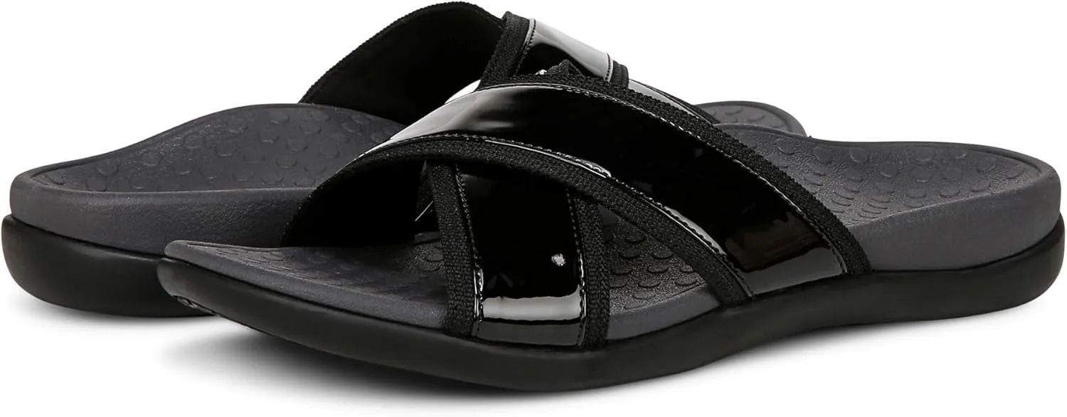 Vionic Merced Women's Cross Strap Slide Orthotic Sandals