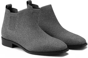 VIVAIA Ryan Pro Women's Ankle Boots Pull on Chelsea Slip on Short Square-toe Booties Lady Dress Blazer Skirt Jeans Winter Fall Water Repellent Ankle Boots