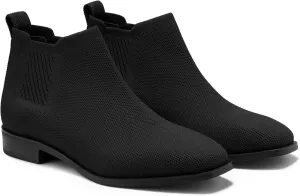 VIVAIA Ryan Pro Women's Ankle Boots Pull on Chelsea Slip on Short Square-toe Booties Lady Dress Blazer Skirt Jeans Winter Fall Water Repellent Ankle Boots