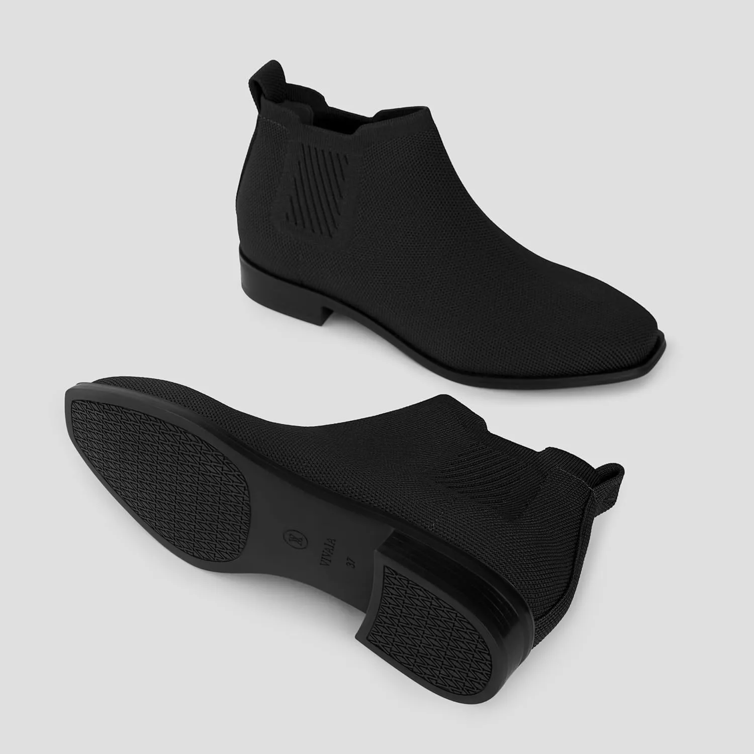 VIVAIA Ryan Pro Women's Ankle Boots Pull on Chelsea Slip on Short Square-toe Booties Lady Dress Blazer Skirt Jeans Winter Fall Water Repellent Ankle Boots
